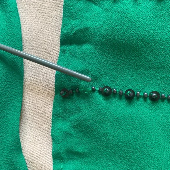 Anthropologie Sheer Sleeveless Beaded Blouse Top Bohemian Boho Fairy Classic - Picture 12 of 15